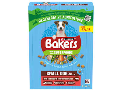 Bakers Superfoods Small Dog Beef Dry Dog Food 1.1kg