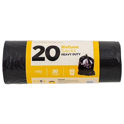 20 Heavy Duty Bin Bags