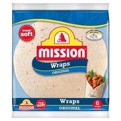 Mission Tortillas 6 Plain Wraps