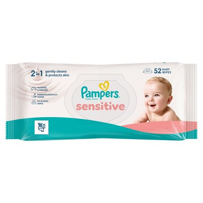 Pampers Sensitive Baby Wipes 52pk